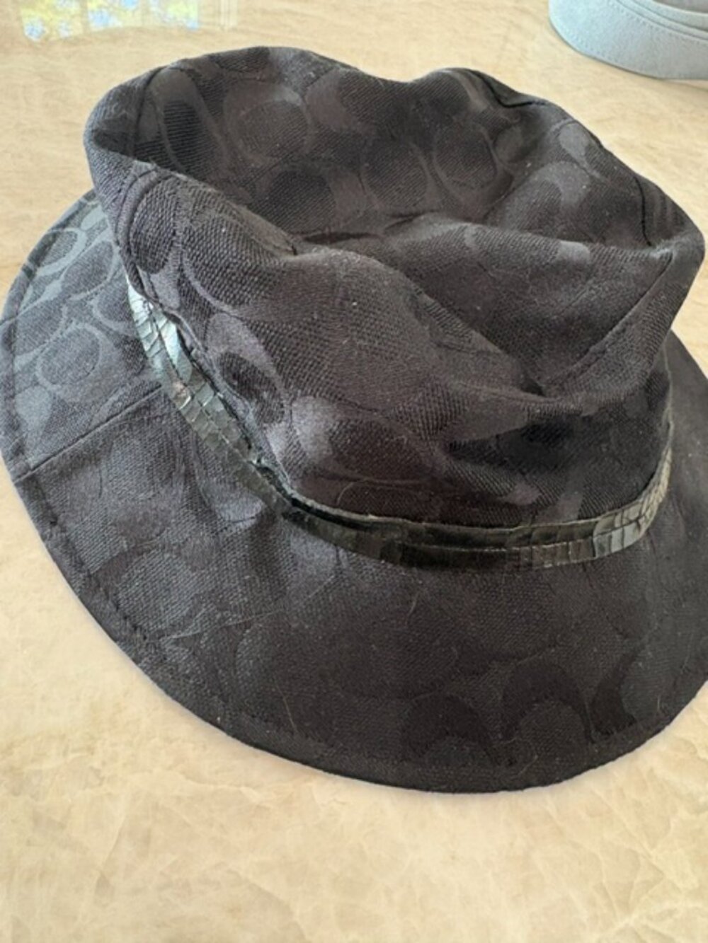 Coach Vintage Sig Crusher Bucket Hat in Black, Size M/L - Picture 10 of 11